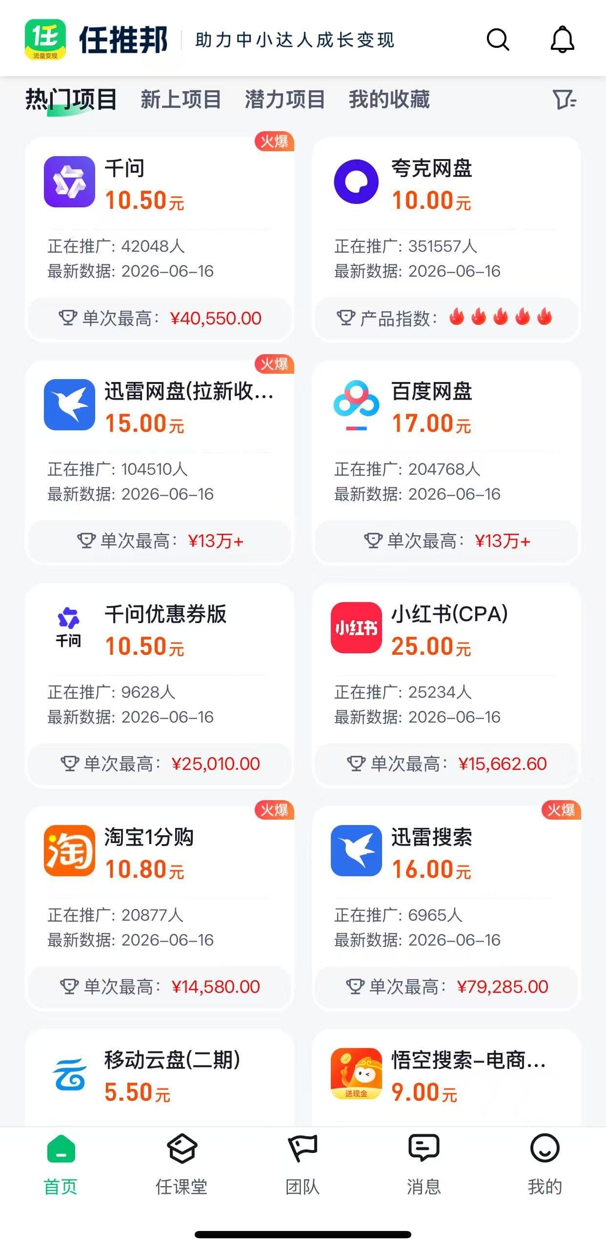 热门项目